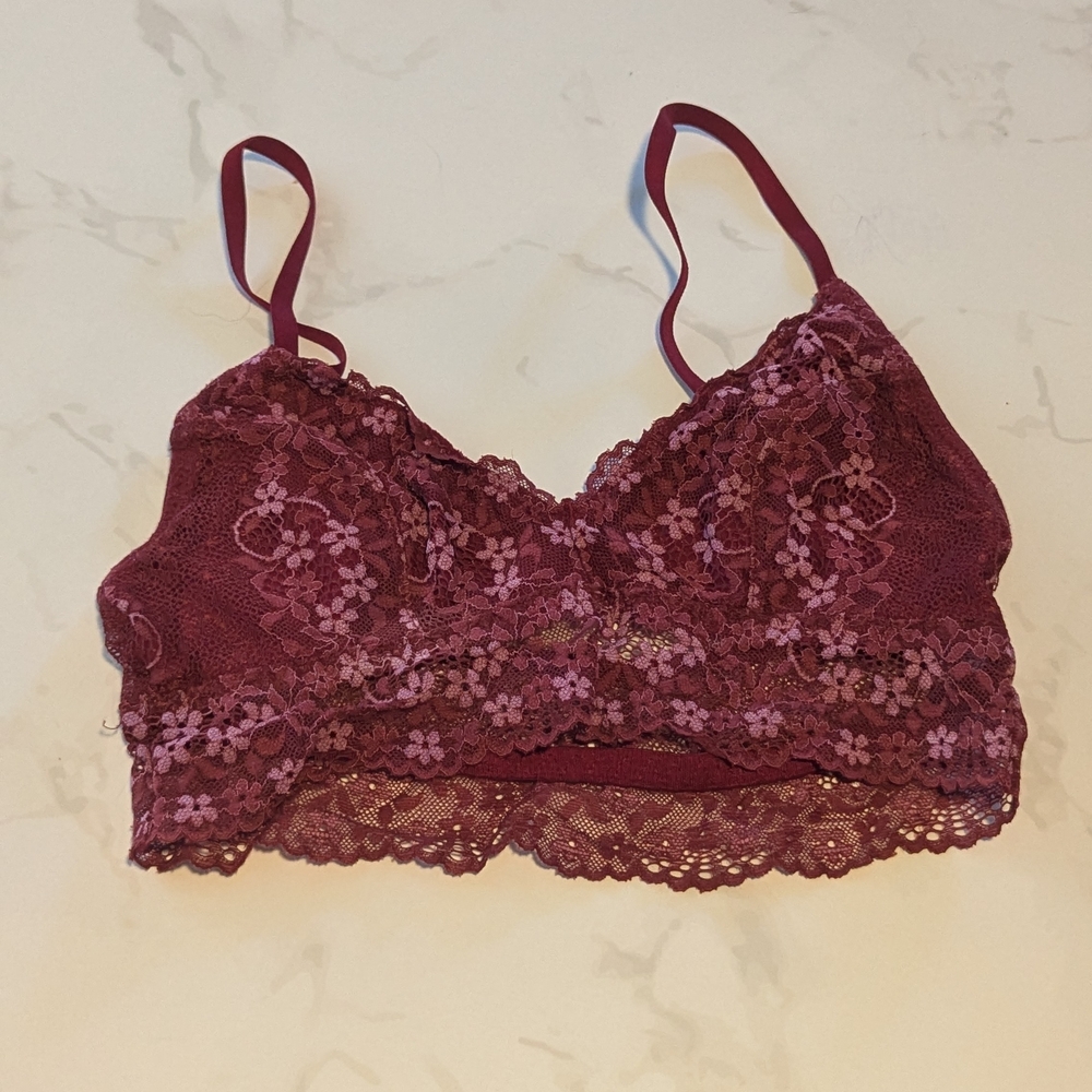 Gilly Hicks Burgundy Lace Bralette